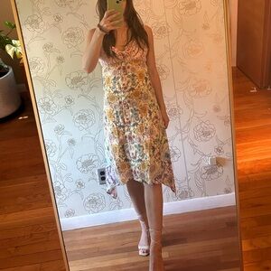 100% Linen Hale Bob Vibrant Floral Dress